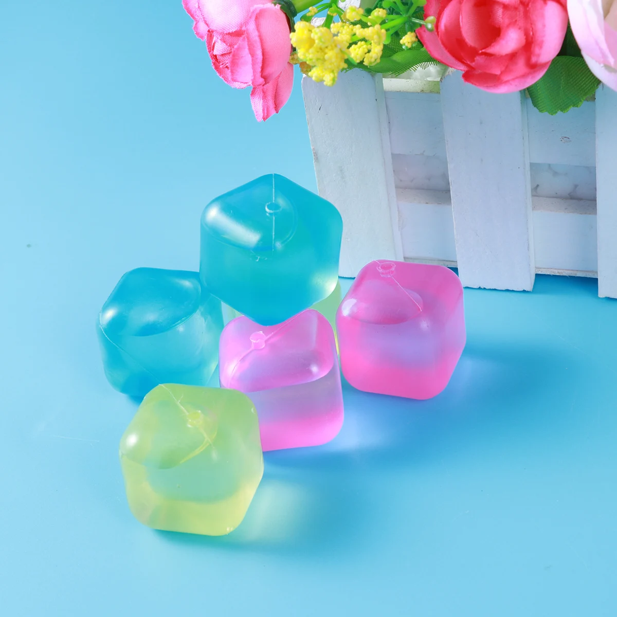 ROSENICE 6 шт. случайный цвет Многоразовые 3D кубики льда многоцветный охлаждающий