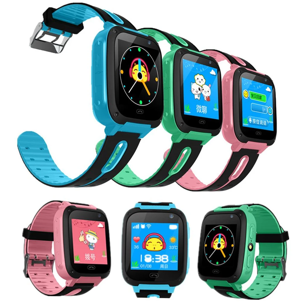 Kids Smart Watch S4 Waterproof SIM Card Dial SOS Camera Children Smart watch for Baby safe Android IOS Phones Locator