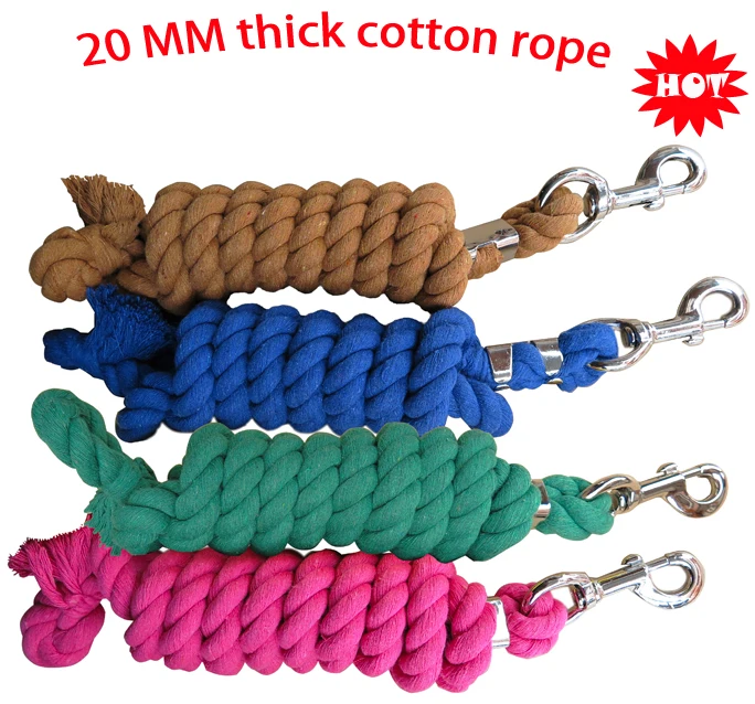 

Free shipping horse lead rope,pet's lead rope,cotton material,20MM thick, 9 colors 5 sizes to choose,1 pc per lot(RRP1006)