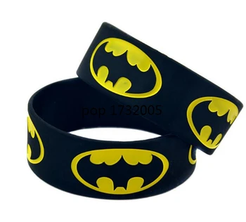 

Free Shipping 20 pcs Batman Wristband Silicone Promotion Gift Filled In Color Bracelet HH-3