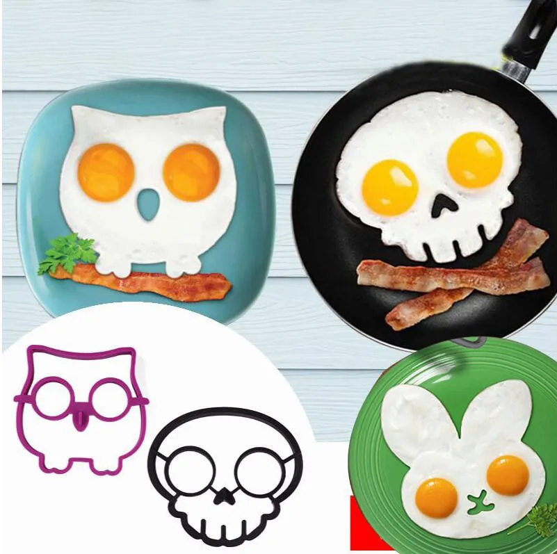 

1Pcs Rabbit,Owl,Skull Shape Fried Egg Mold Silicone Pancake Rings Cooking Egg Tools Mould kitchen accessories