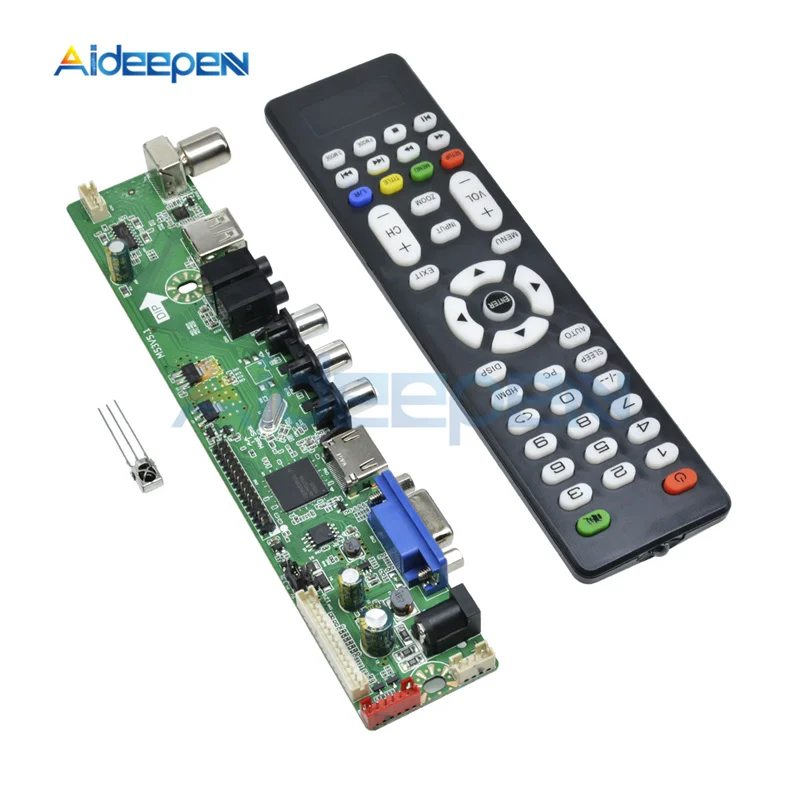 

Universal LCD Controller Board Resolution TV Motherboard VGA/HDMI/AV/TV/USB HDMI Interface Driver Board 3.3V / 5V / 12V