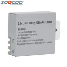 Original SOOCOO Accessories 3.8V 1050mAh Rechargeable Li-ion Battery for S100 C100 C30 C30R SJCAM M10 SJ4000 SJ5000X 4K WiFi Cam