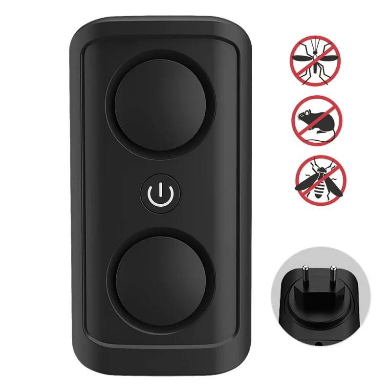 

Double Speakers Electromagnetic Ultrasonic Pest Repeller Plug-In Electronic Repellent for Mice Rats Bed Bugs Insect Drive