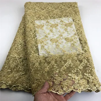 

Nigeria Wedding Dress Lace With Embroidered Mesh Lace Fabric Fashion African French Net Lace Fabric CHYF1-9