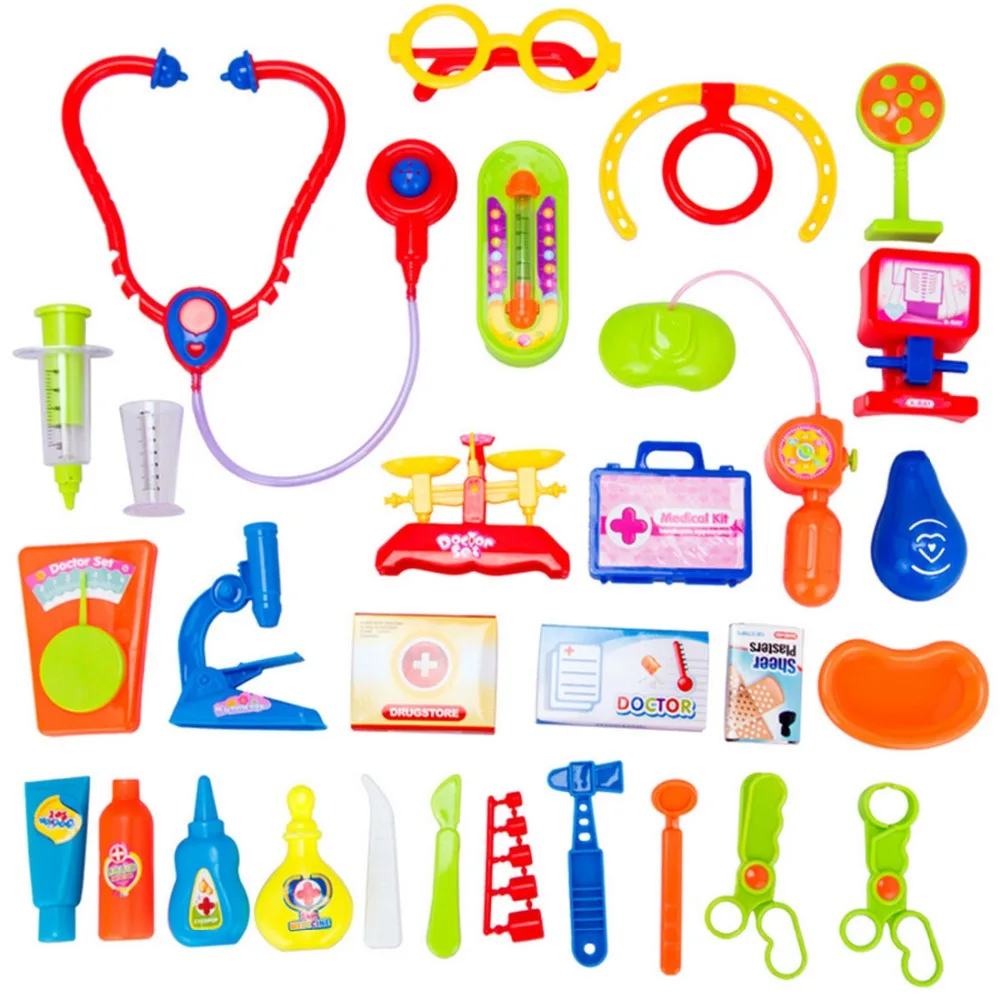 30 Pieces / set Pretend Play Doctor Toys Set For Kids Stethoscope