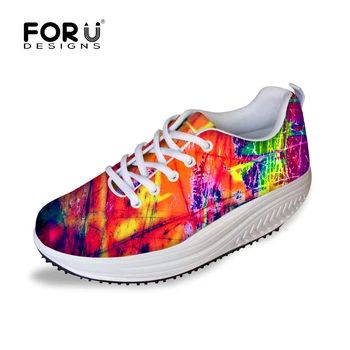 

FORUDESIGNS Slimming Women Casual Swing Shoes Women's Flats Platform Shoes Height Increasing Lose Weight Shoes for Ladies Female