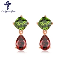 

Hot Sale New Drop Earrings For Women Girls Zircon Rose Gold Korean Earrings 2018 Copper Drop Earrings Jewelry Earrings
