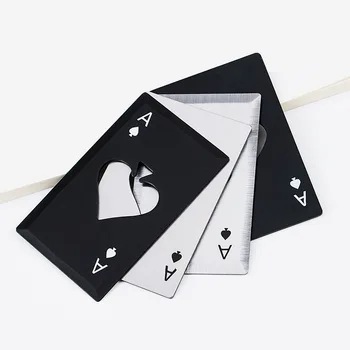 

1PC Poker Card Spades Beer Bottle Special Drink Opener Bar Magic Toys Personalized Toy Gift Stainless Steel Accessories