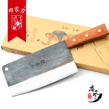 Traditionelle kohlenstoff stahl küche Zubehör messer schneiden/hacken knochenmesser/schneidmesser + kochmesser/Utility Messer Chinesischen stil