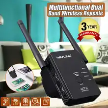 2,4G 300 Мбит/с высокой мощности беспроводной маршрутизатор Ретранслятор Wi-Fi усилитель расширитель 2x5dBi антенны 2,4 г/5 ГГц 128 МБ двухдиапазонный приложение