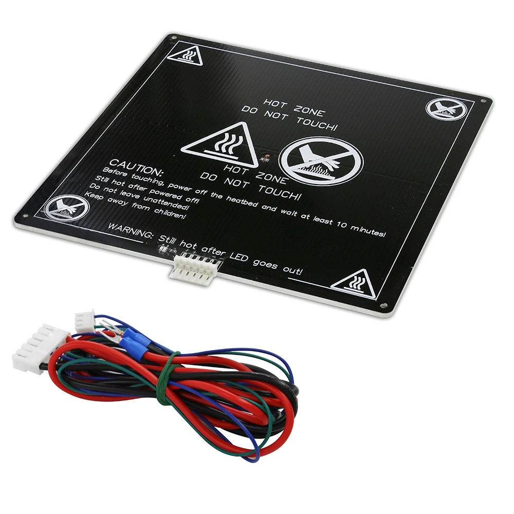 Anet A6 A8 E10 E12 E16 12/24V heatbed 220*220/300*300*3 мм Алюминий MK3 с подогревом для RepRap Prusa i3 Мега S 3d принтера рассадник запчасти