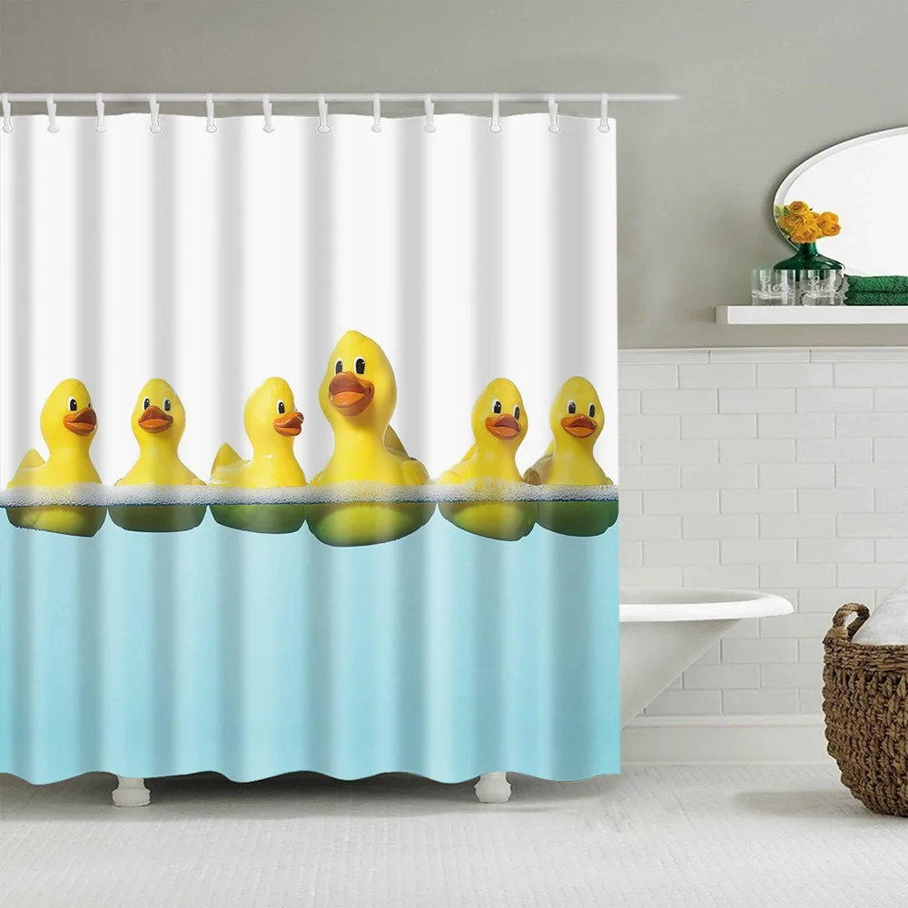 Детская занавеска для душа с милым, забавные и красочные конструкции мультфильм мира штора для ванной шторка для ванно - Цвет: 22990