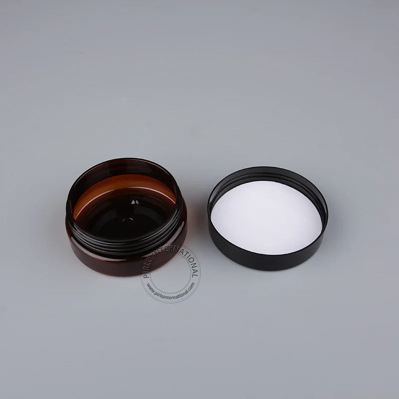 

10pcs/lot 50g Amber PET Cream Jar Facial Mask Bottle 50cc Brown Makeup Containers Cosmetic Packaging Free Shipping