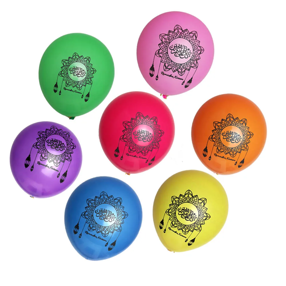 

Silver Gold Colorful Ramadan Ballons, Eid Mubarak Balloons Latex Balloons, Muslim Eid Party Event Decoration