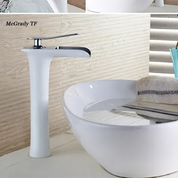 

Modern Style Faucets Waterfall Art Faucet Single Handle Basin Mixer Tap Brass Sink Water Bathroom Kitchen Fauce