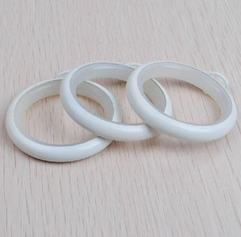 

20 Pieces Household Round White Shower Sliding Curtain Hooks Rings Noise Reduction Rings
