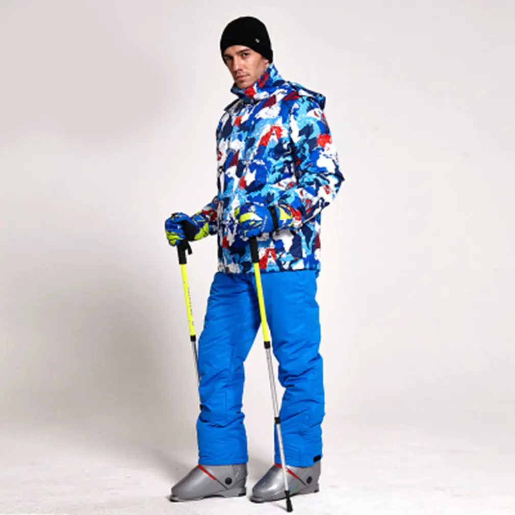 

Winter Ski Suit Men Set Windproof Waterproof Warm Skiing Snowboarding Suits Set Male Outdoor Hot Ski jacket + Pants Hot