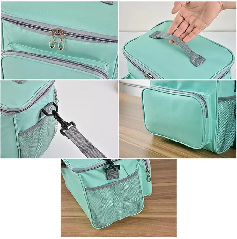 Одноцветная Термосумка для ланчбокса для еды и пикника для мужчин сумочка для ланча Женская Портативная сумка-холодильник с двойной изоляцией для ланча Сумка-тоут