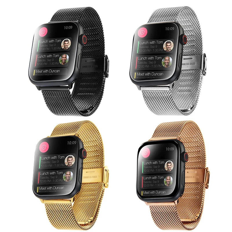 Ремешок из нержавеющей стали для Apple watch band Series 4 3 2 1 браслет наручных часов correa aplle