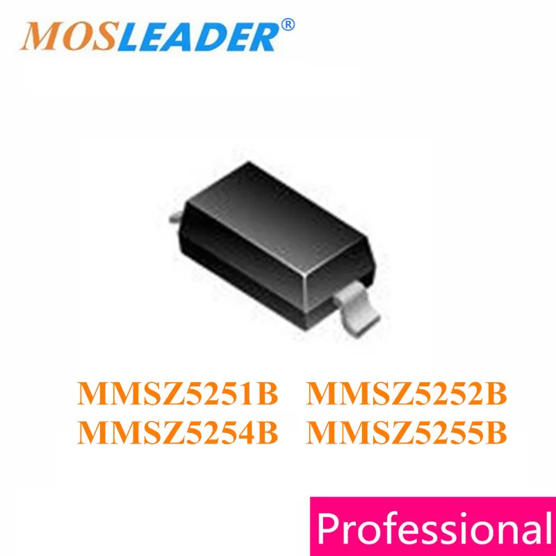 Mosleader 1000 шт. 3000 SOD123 MMSZ5251B MMSZ5252B MMSZ5254B MMSZ5255B 1206 MMSZ5251 MMSZ5252 MMSZ5254 MMSZ5255 стабилитрон|zener| |