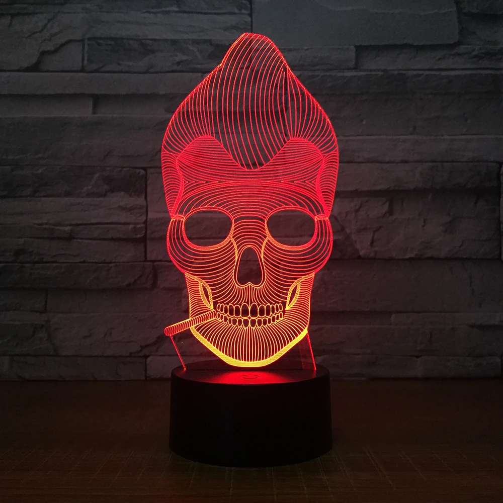 skull desk lamp