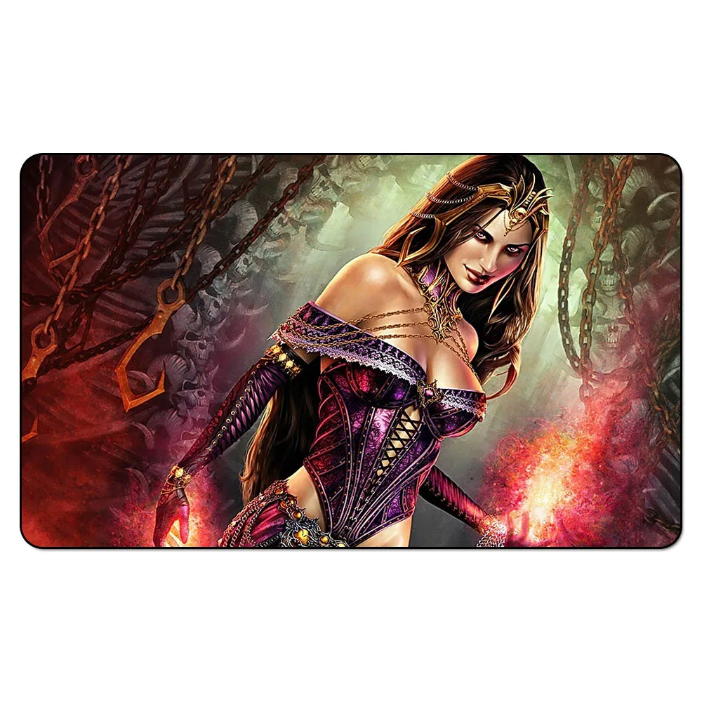 Черный лотос волшебный игровой коврик Liliana, Chandra, Damnation, город латунь игровой коврик для настольные игры коврик - Цвет: Фиолетовый