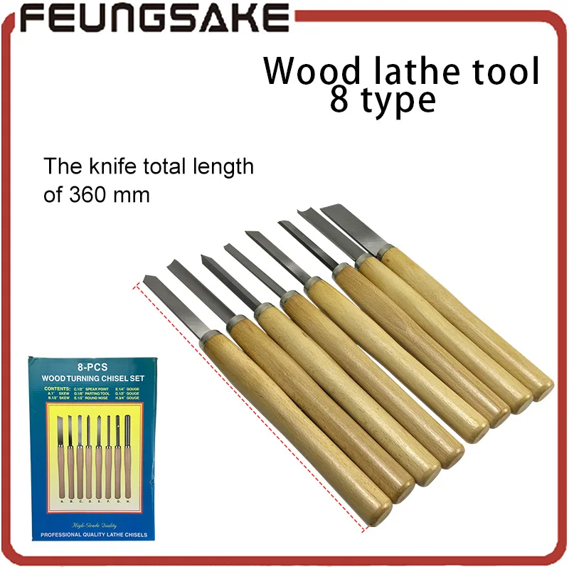 

8 Sizes Cutter Head with Wood Handle Steel Handmade 8 type Wood Carving Knife Burin Suit Metal Knife Tool Wood Cutter Lathe Tool