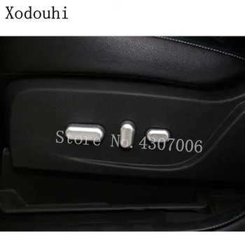 

For Ford Kuga Escape 2013 2014 2015 2016 Car Cover Detector ABS Matte Seat Adjustment Knob Button Switch Trim 6pcs