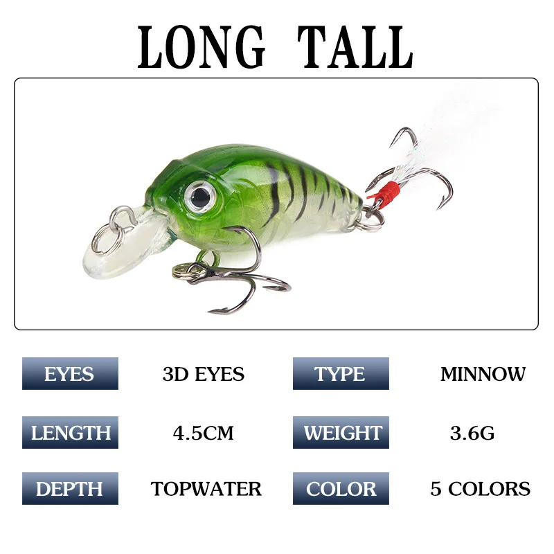45 мм 4,1 г кренкбейт рыболовная приманка искусственный твердый воблер воблеры для ловли окуня японская топовая рыба приманка
