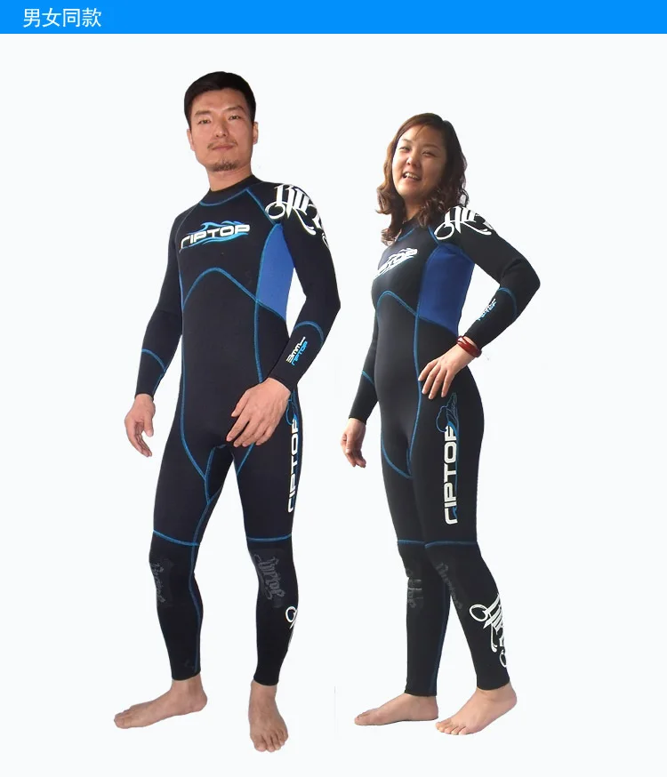 3mm Neoprene Wetsuit Full Body Fleece Lined Warm Diving Suit for Men