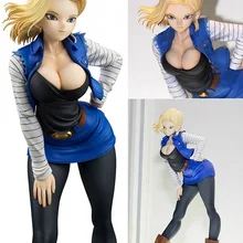 19 см Dragon Ball ANDROID NO 18 лазурит фигурка модель фигурка дракона Z Gals Super Saiyan NO. 18 сексуальная девушка на рождественский подарок