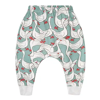 

Children Boys Girls Cartoon Animal Print Harem Pants Cotton Stretch Waist Trousers PP Leggings