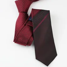 LAMMULIN Новинка мужские галстуки Красный в клетку с темно-красный полосатый тканый галстук, жаккардовый узкий галстук для свадьбы Corbata 6 см