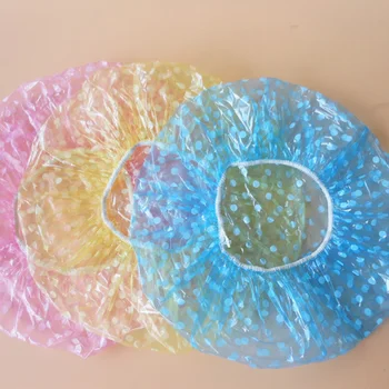 

100PCS Disposable Waterproof Shower Cap Thicken Printing Bath Hat One-Off Elastic Bathing Cap Bathroom Accessories