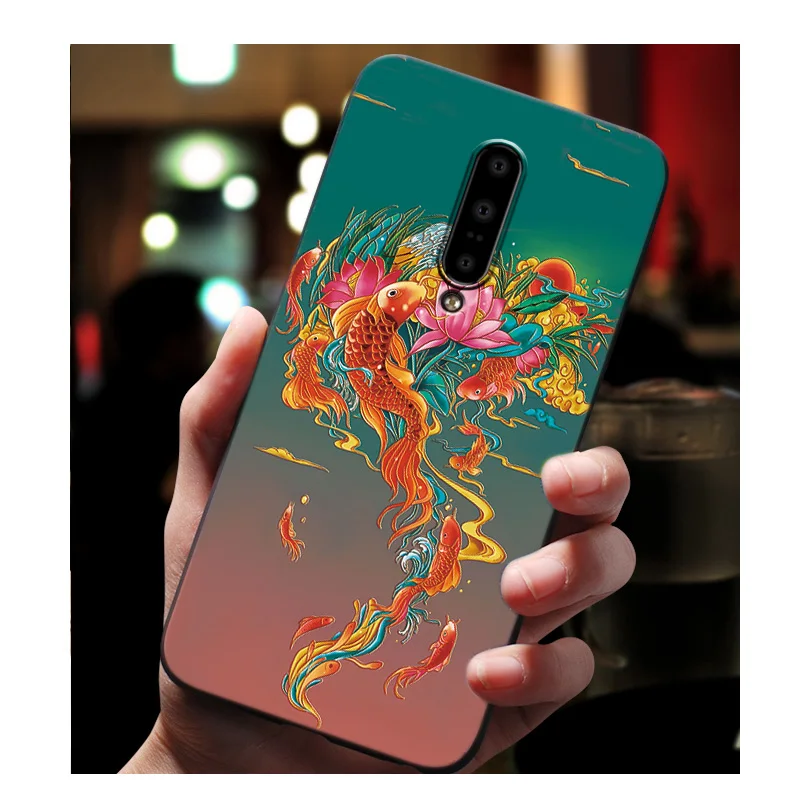 Китайский Sayings Yu Yue Longmen Carps Jumping ворота дракона искусство чехол для телефона oneplus 7 Pro для oneplus 7 Чехол