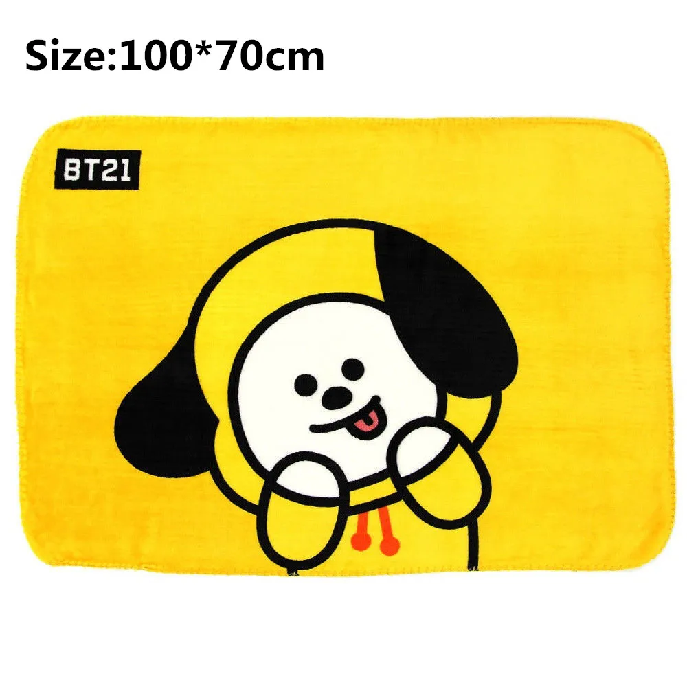 Новый Kpop BT21 Bangtan мальчики BTS фланелевое одеяло кондиционер ворс Q стили милый куки