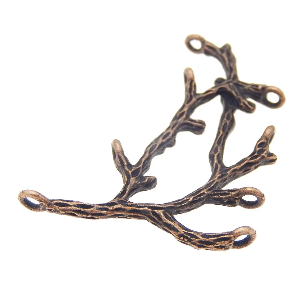

5PCS Branches Pendant Charms Alloy Pure Copper Handmade Hanging Tops Connetors Suspension Jewelry Making Accessory 50*30*5mm