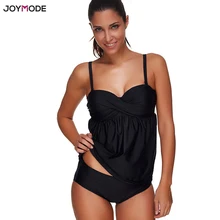 JOYMODE, комплект бикини из двух предметов, танкини, купальник, черный, плюс размер, купальный костюм, бикини, пуш-ап, на косточках, купальники, разные цвета, 4XL