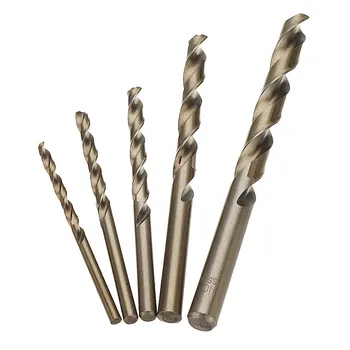 

5pcs 4-10mm HSS M35 Cobalt Twist Drill Bit 4/5/6/8/10mm for Metal Stainless Steel Aluminium Copper