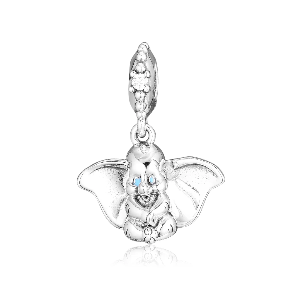 

Pandulaso Dumbo Charm Elephant Beads Spring Charms Fits Original DIY Snake Chain Bracelets Woman Sterling Silver Jewelry