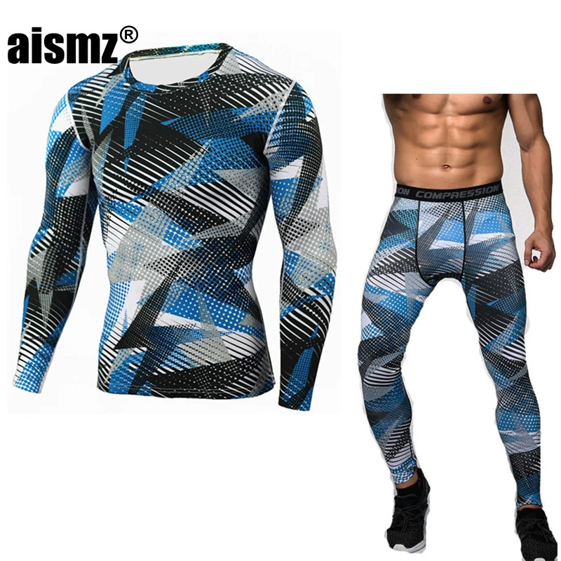 

Aismz New Winter Thermal Underwear Sets Men Quick Dry Anti-microbial Stretch Men's Thermo Underwear Male Warm Long Johns Fitness