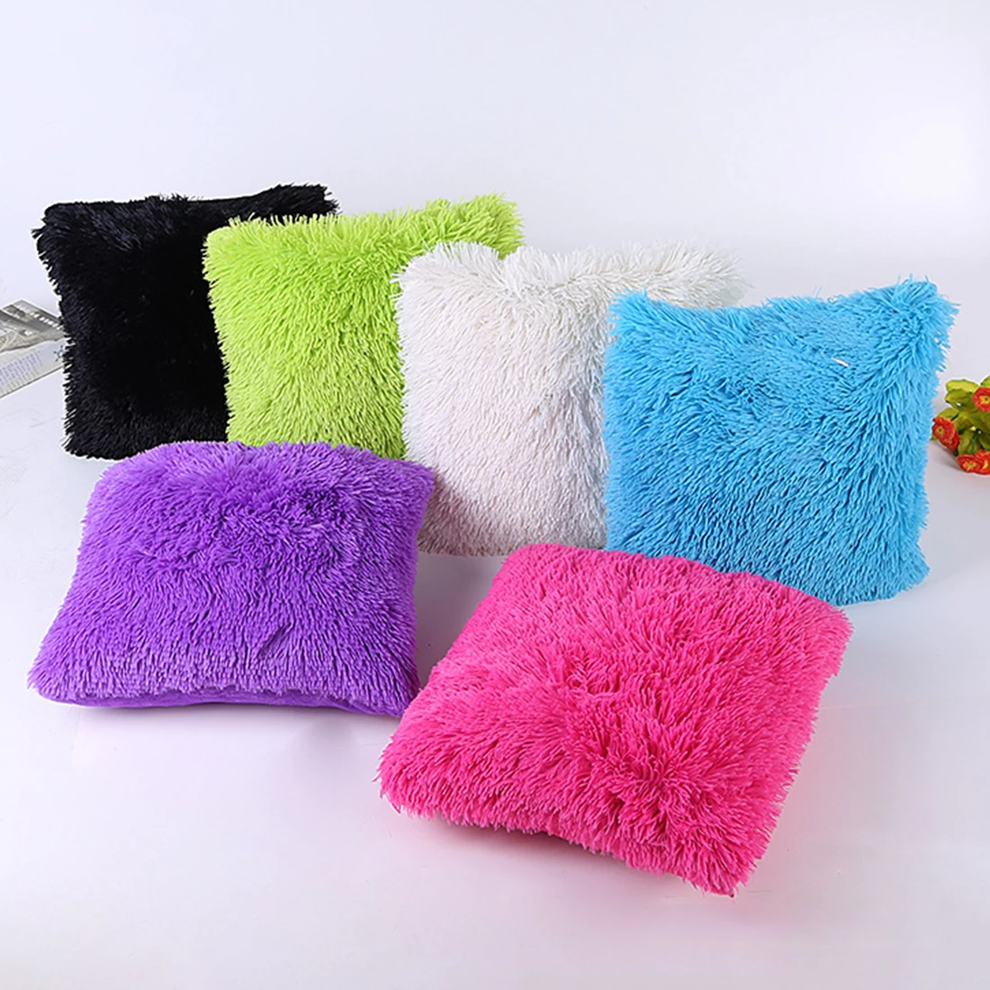 

Soft Plush Faux Fur cushion cover sofa wedding decoration pillow case chair pillow cover Decorative 43x43cm