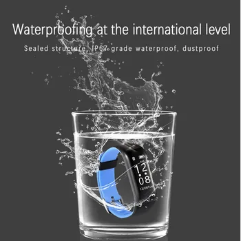 

2019 IP67 waterproof Fashion Smart Band Heart Rate Blood Pressure Blood Oxygen MonitorWearable device Wristband for Android ISO