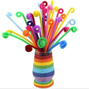 

100pcs Chenille Crafts Colorful Pipe Cleaner Toys Craft Shisha Hookah 360 Rotary Waterproof Smoking Pipes Cups Bottle Cleaning