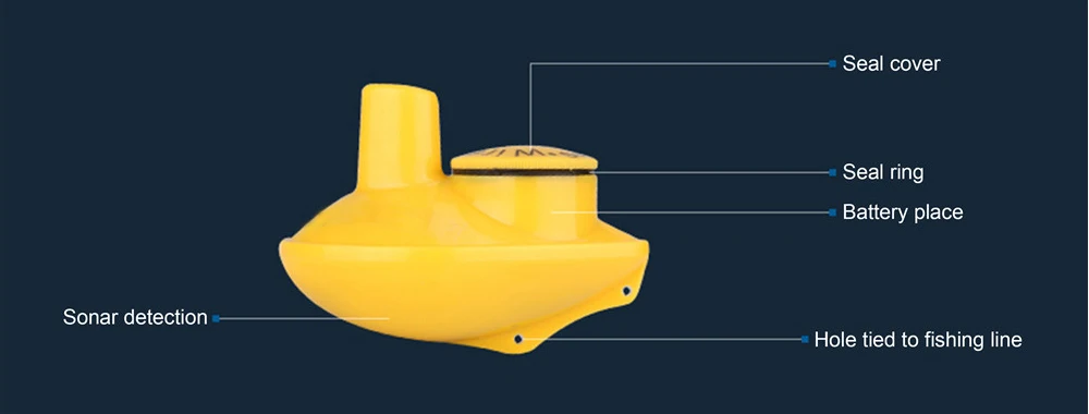 Portátil Wireless Fish Finder Alarme 40 - 130ft Profundidade Sonar Rio Oceano Ffw1108-1 100 m 17 FFW1108-1 Portátil 100 m Wireless Fish Finder
