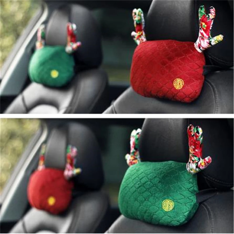 

Christmas Creative Deer Antlers Auto Seat Head Neck Rest Headrest Pillow Car Neck Pillow Personalized Car Pillows