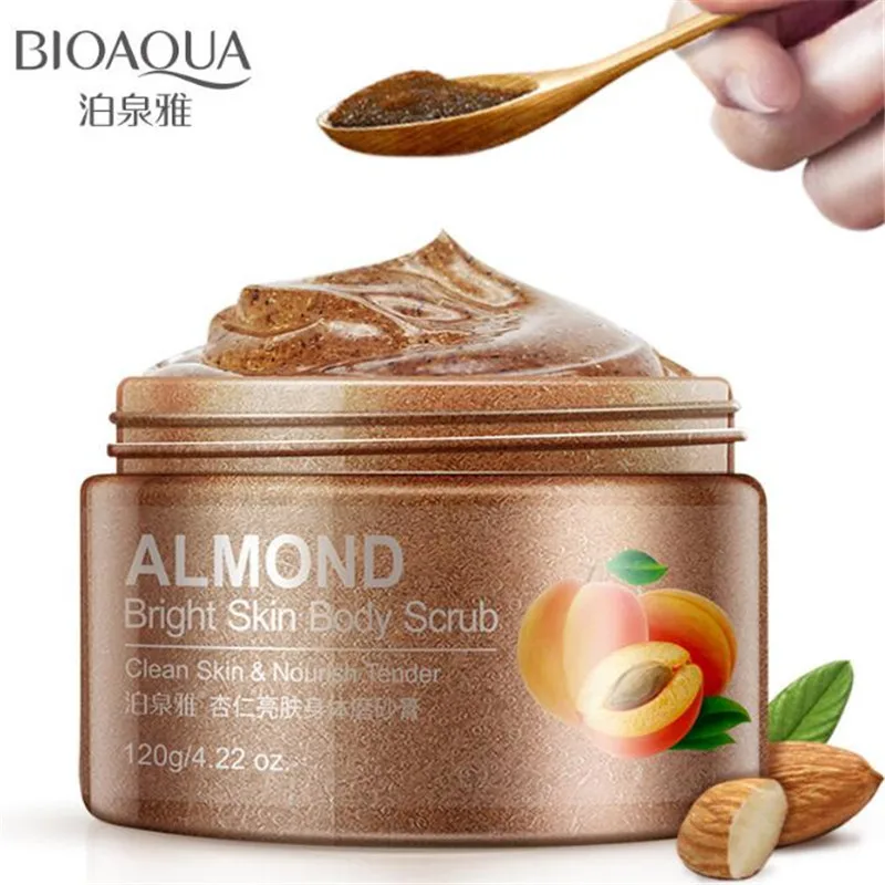 

BIOAQUA Body Scrub Almond Skin Beautiful White Skin Peels Facial Scrub Face Cleanser Cleansing Cream