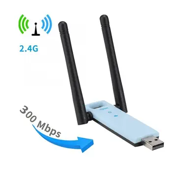 

New External Dual Antenna 300Mbps USB Port Power Supply Wireless Extender 2dBi High Antenna Gain Extender