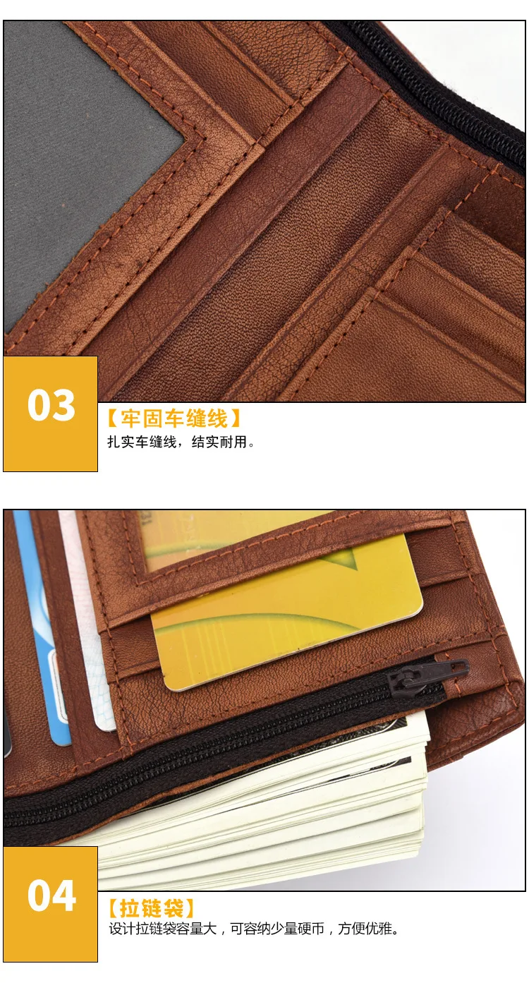 Анти Rfid кошелек Для мужчин кредитной карты защиты короткие в стиле ретро из натуральной кожи Для мужчин s кошельки съемный маленький